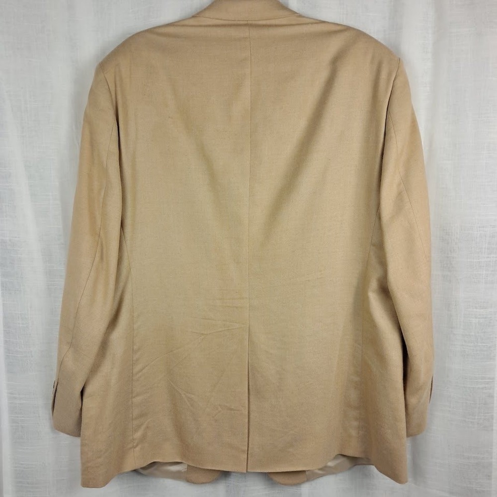 Oak Creek Dillard's 46R Silk Linen Wool Blazer Tan Sport Coat South Africa - Picture 4 of 7